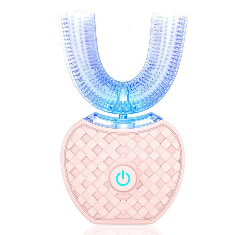 360 Degrees Intelligent Automatic Electric  Toothbrush Waterproof U Type Tooth Brush Whitening Blue Light USB Charging (Copy)