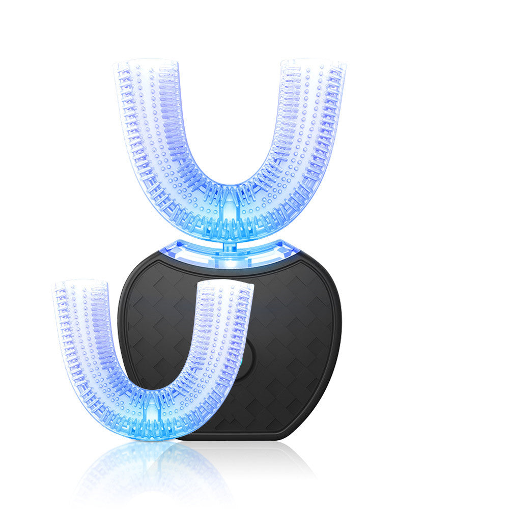 ToothScrub Black 360 Degrees Intelligent Automatic Electric  Toothbrush Waterproof  Whitening Blue Light USB Charging